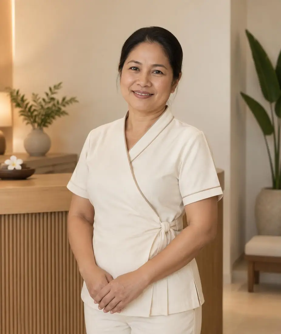 Thai massage therapist at Thai Orchid Massage in Reston, Virginia
